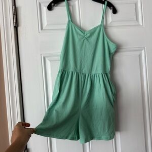 Old Navy Kids Green One Piece Romper with Spaghetti Straps Size 14-16